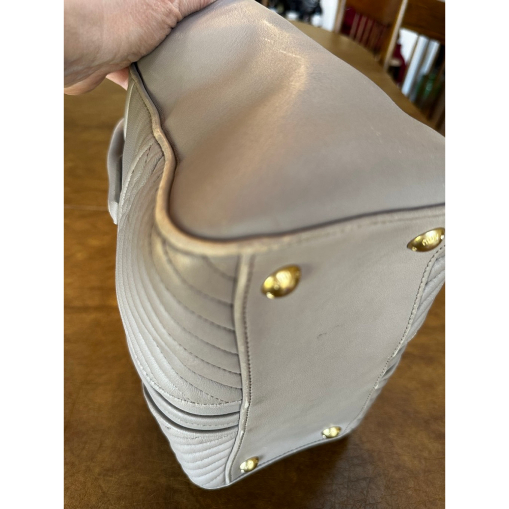 Miu Miu Beige Leather Tote Bag - Picture 10 of 14